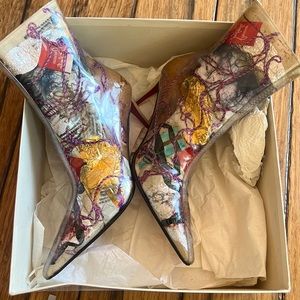 Christian Louboutin vintage boot heels, gorgeous details.